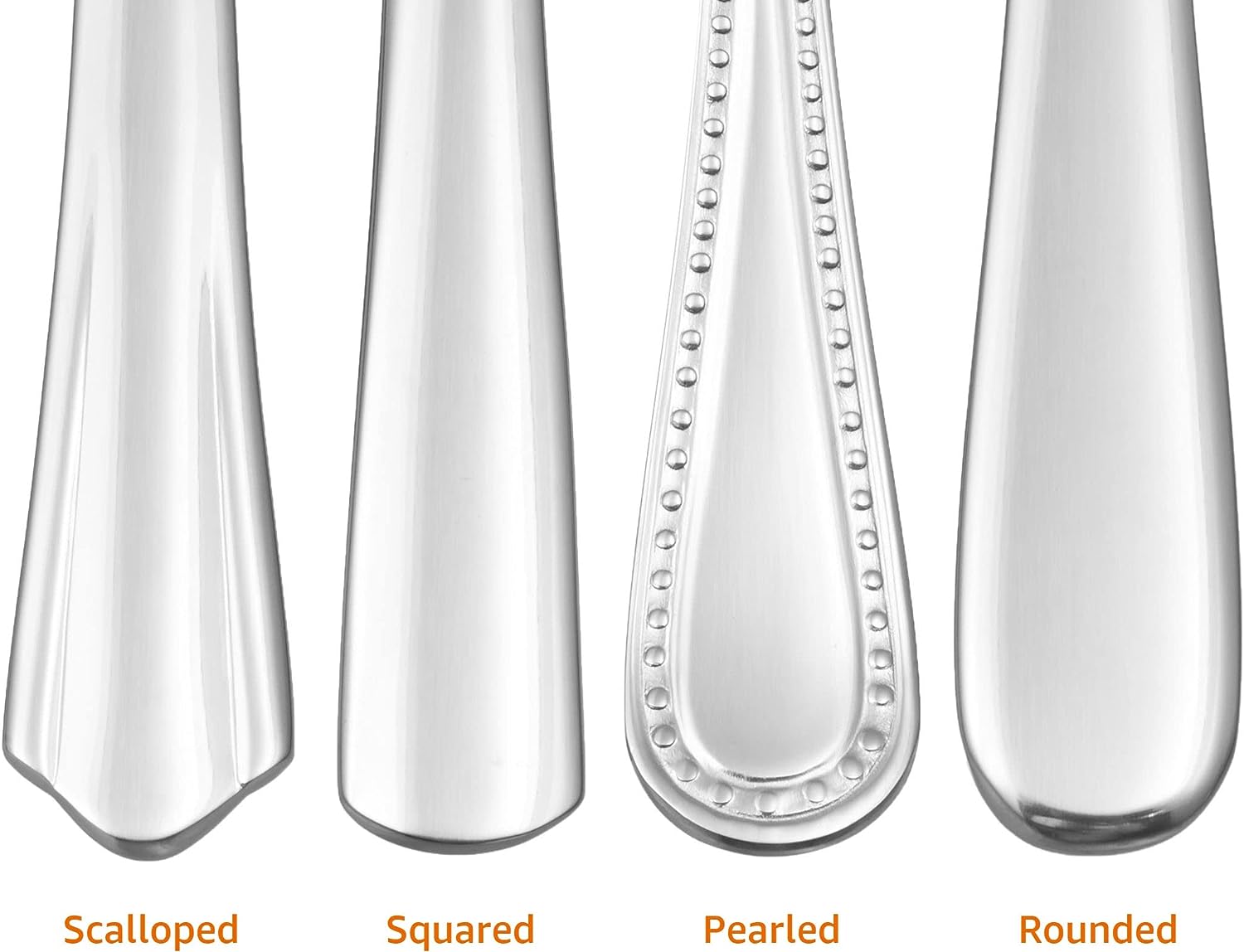 Amazon Basics Stainless Steel Dishwasher Safe Dinner Spoons with Round Edge  Large Tablespoons  7.9 inches  Pack of 12  Silver